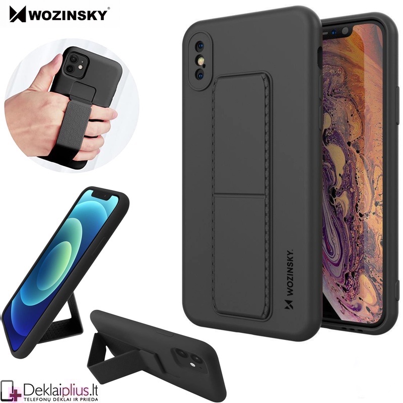 Wozinsky silikoninis dėklas - stovas-juodas (telefonui Apple Iphone Xs Max) Wozinsky silikoninis dėklas - stovas-juodas (telefonui Apple Iphone Xs Max)